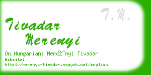 tivadar merenyi business card